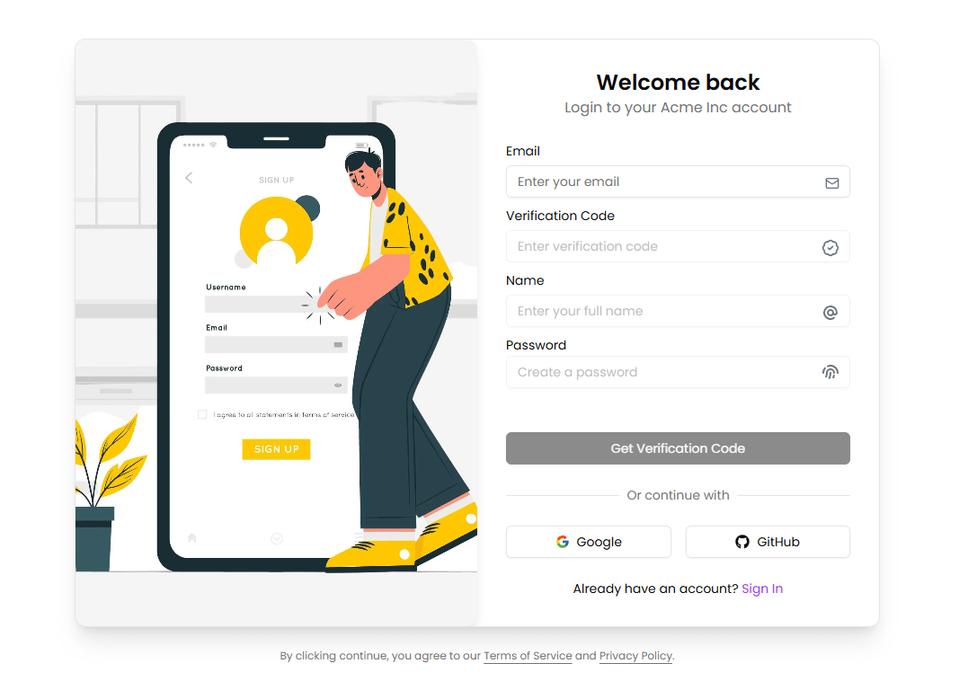 Authentication Template